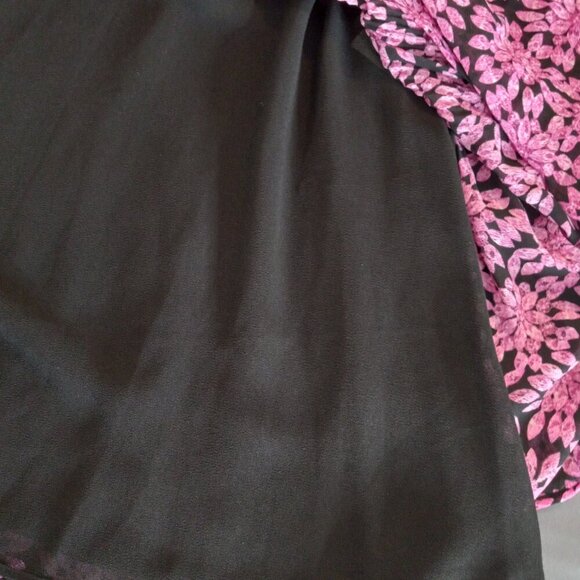 Michaels Kors purple floral off-shoulder dress with belt - NWT Size M - Picture 7 of 14